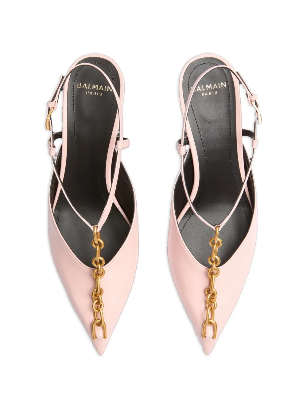 Balmain Sync leren kitten slingback pumps Roze