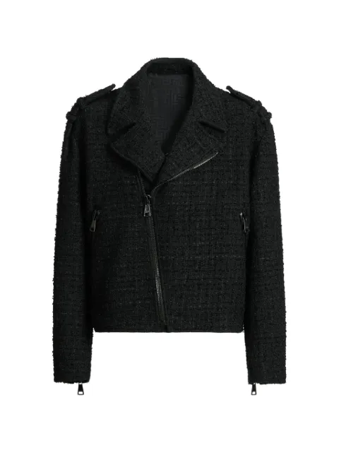 Balmain veste de moto texturée