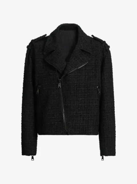 Balmain tweed biker jacket