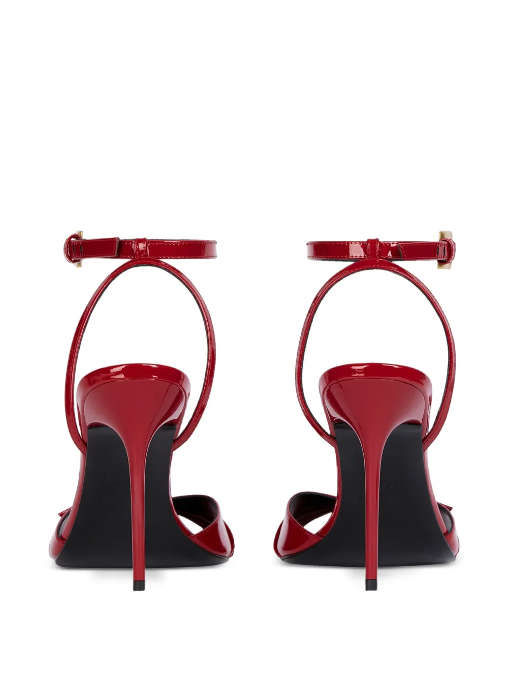 Balmain Anthem sandalen in glad kalfsleer Rood