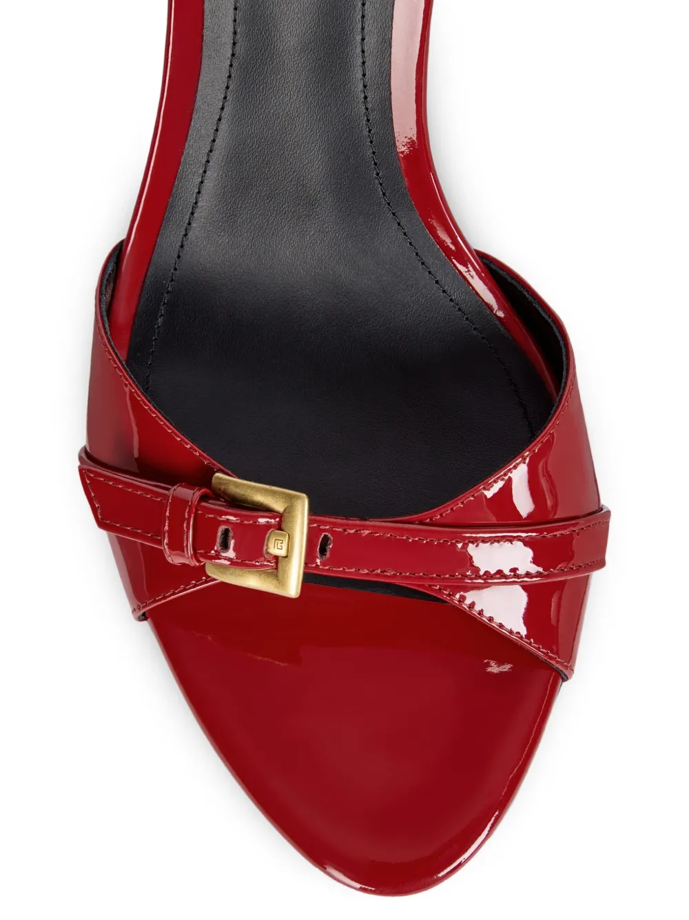 Balmain Anthem sandalen in glad kalfsleer Rood