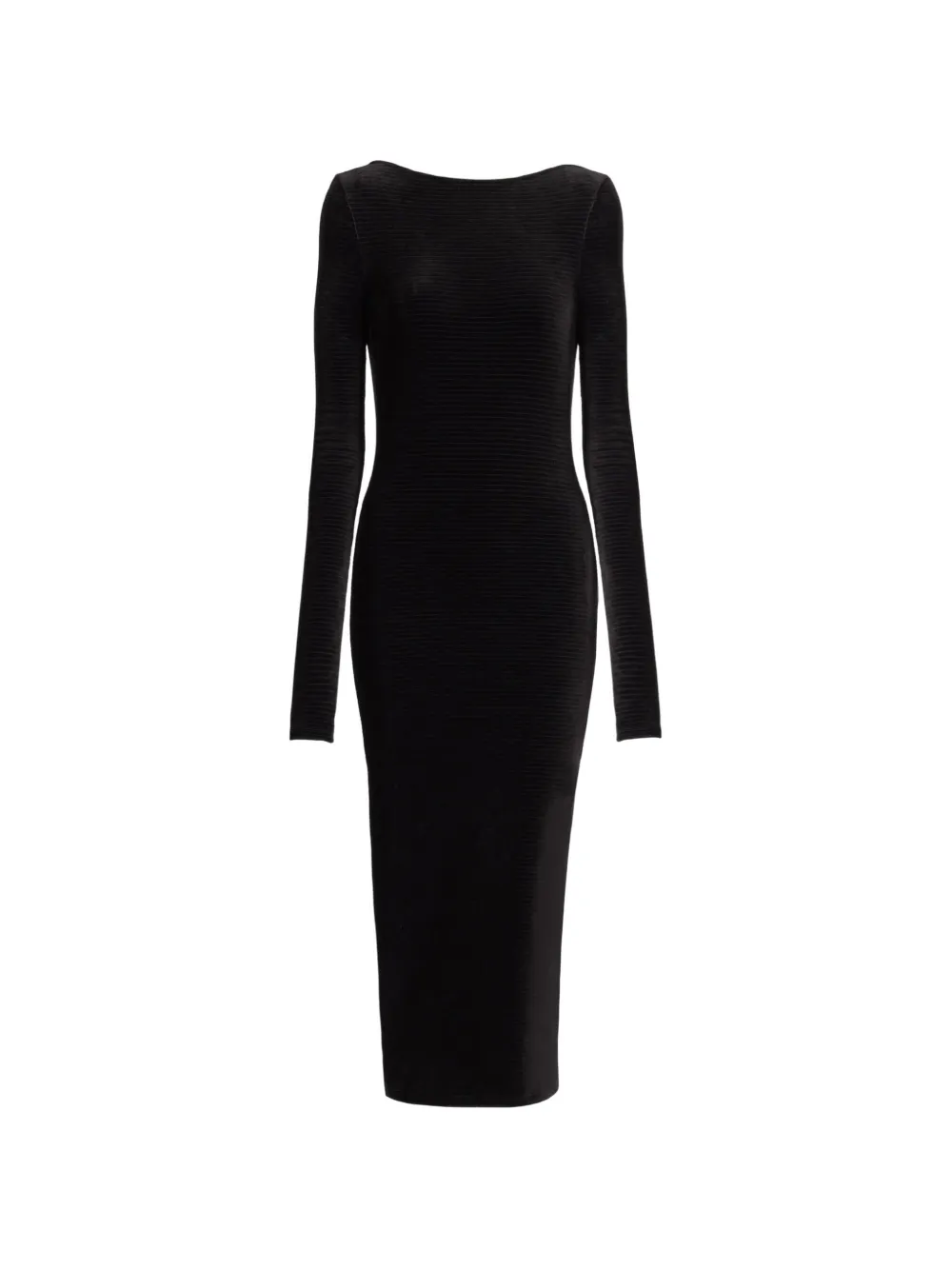 Balmain Langes Samtkleid - Schwarz