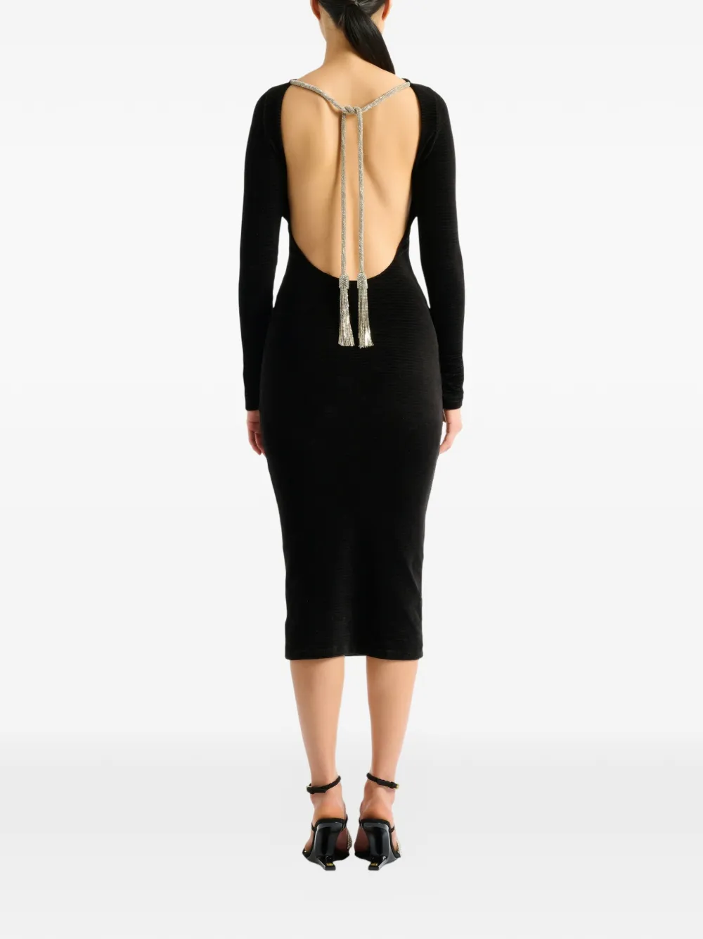 Balmain Fluwelen maxi-jurk Zwart