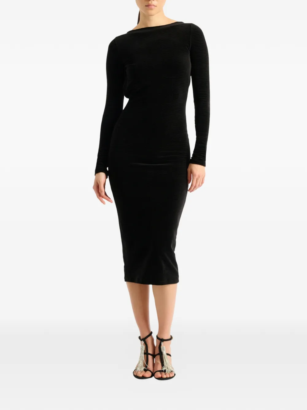 Balmain Fluwelen maxi-jurk Zwart