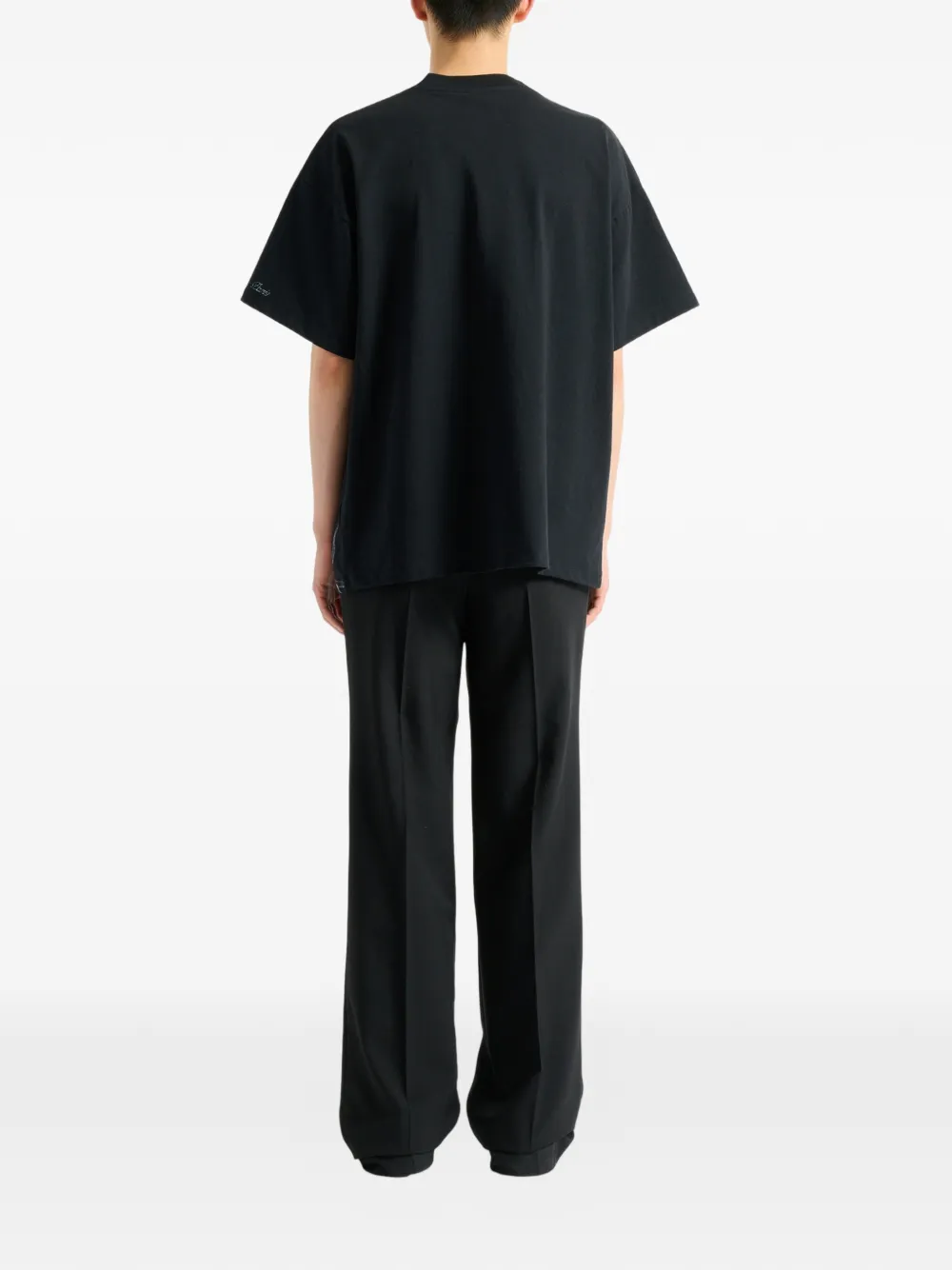 Balmain Flower T-shirt met print Zwart