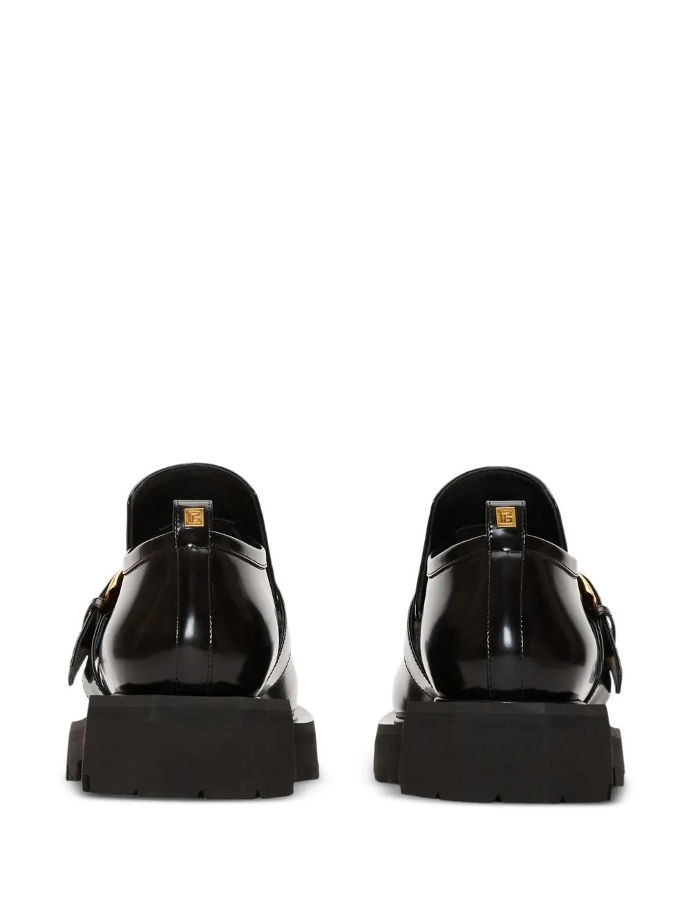 Balmain Anthem loafers van geglazuurd leer Zwart