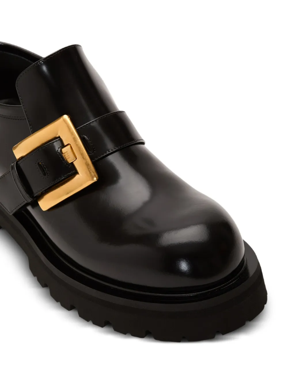 Balmain Anthem loafers van geglazuurd leer Zwart