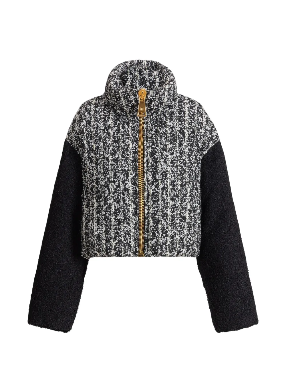 Balmain Piumino in tweed - Nero