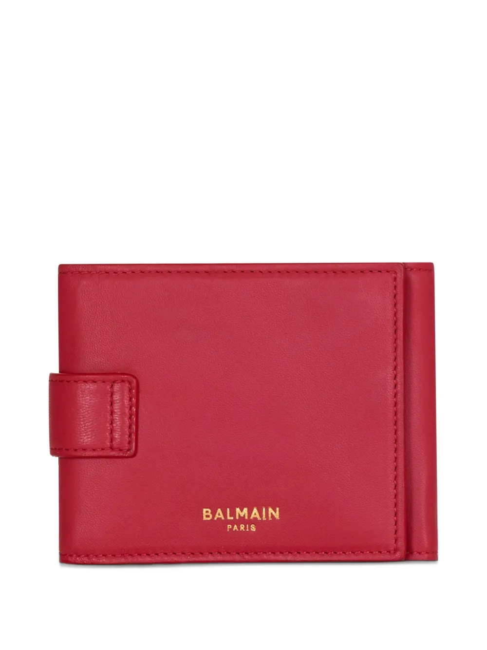 Balmain Pulse gladde leren portemonnee Rood