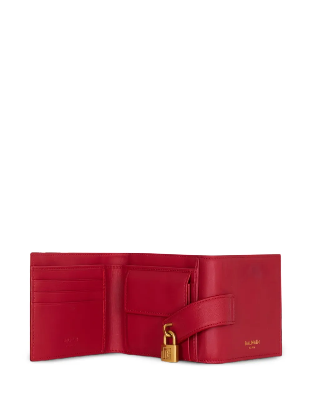 Balmain Pulse gladde leren portemonnee Rood
