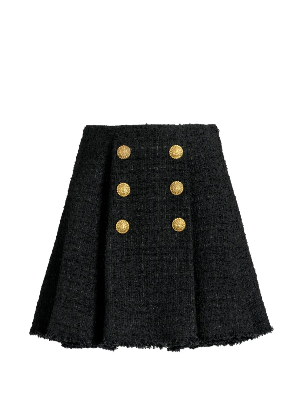 Balmain Gonna svasata in tweed - Nero
