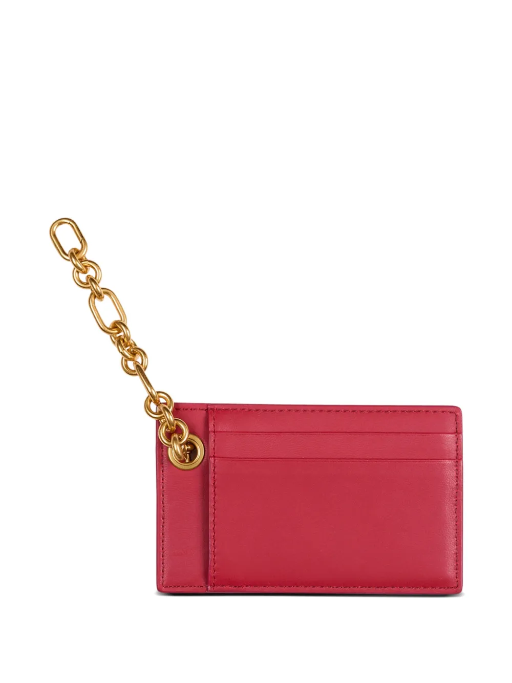  Balmain Tarjetero Pulse De Piel Lisa - Rojo 