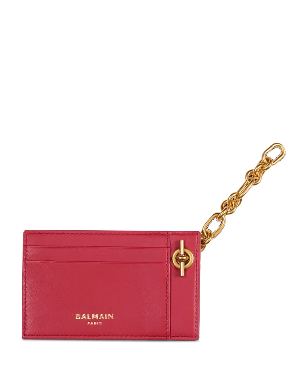 Balmain Portacarte Pulse in pelle liscia - Rosso