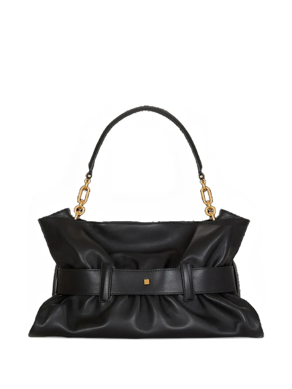 Balmain Anthem medium tas van glad leer Zwart