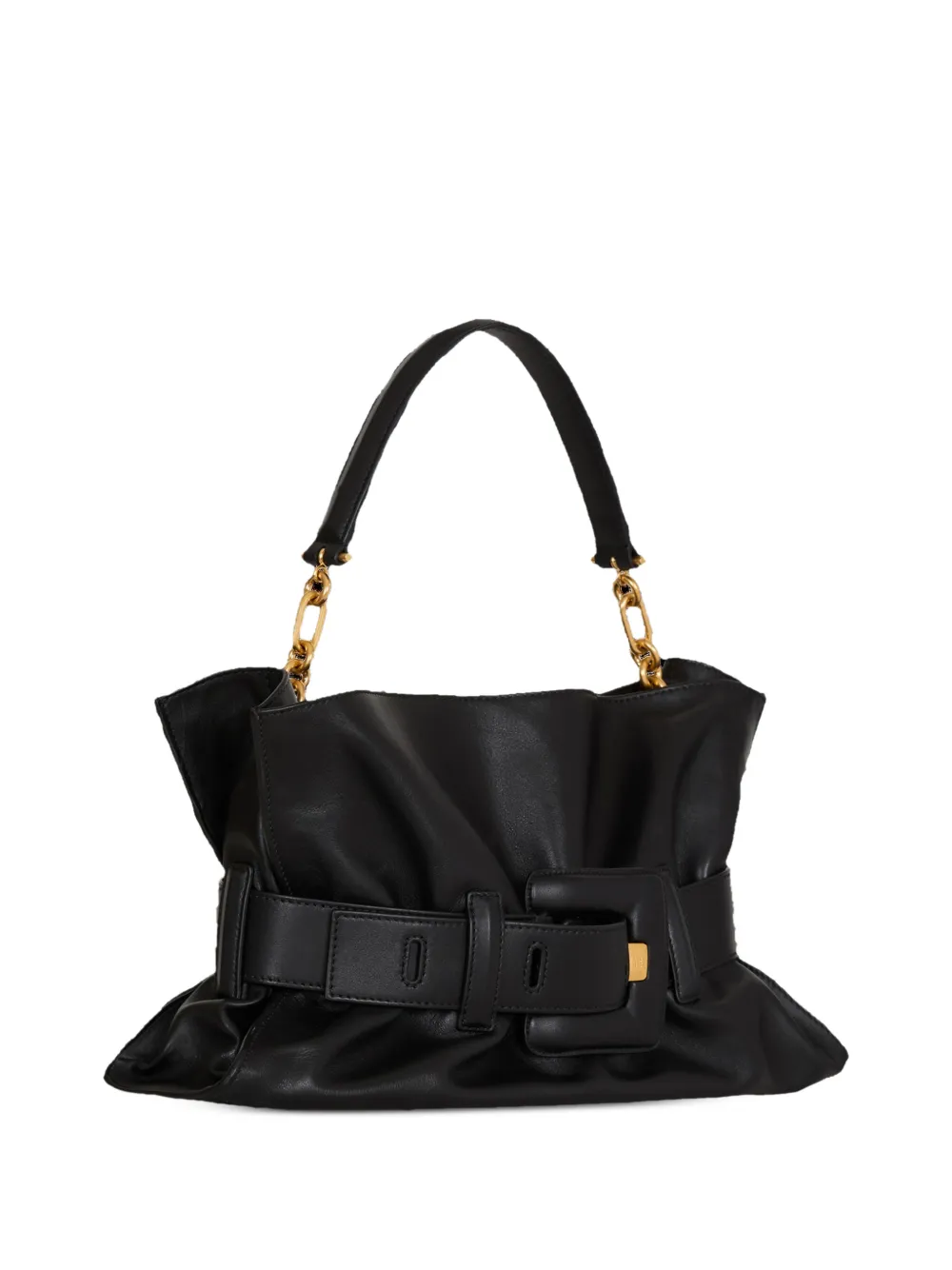 Balmain Anthem medium tas van glad leer Zwart