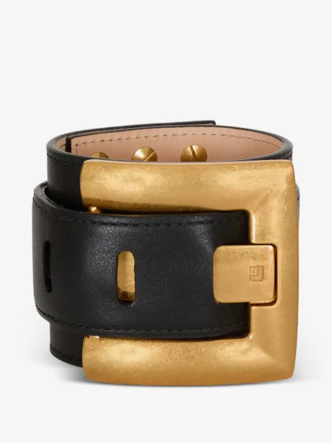 Balmain Bracciale Anthem in pelle liscia