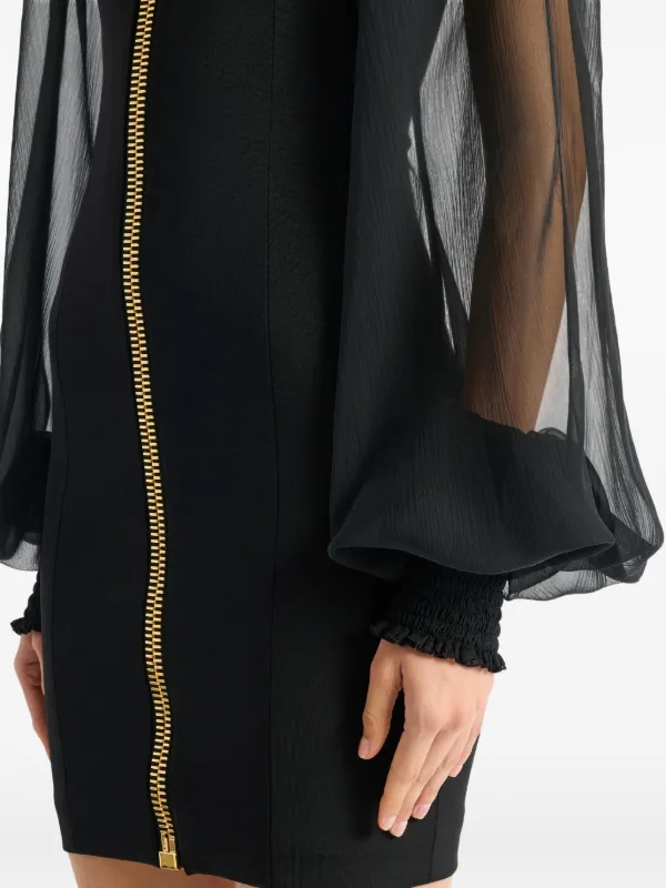 balmain little black dress Balmain, Embellished velvet minidress, Women, Black, S, Dresses, Silk