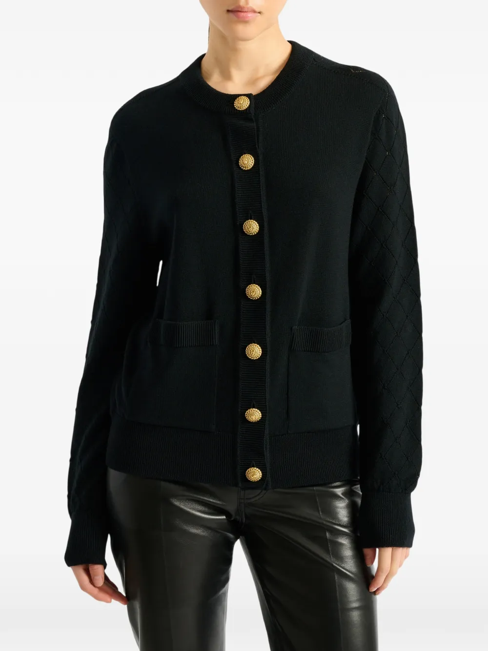 Balmain Gebreid vest Zwart