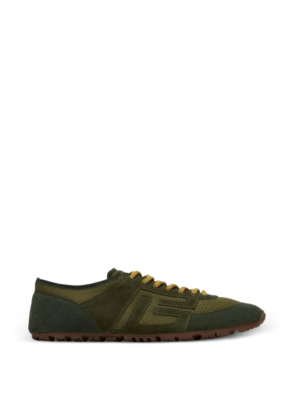 Balmain Sneakers Racer 45 in rete e pelle scamosciata - Verde