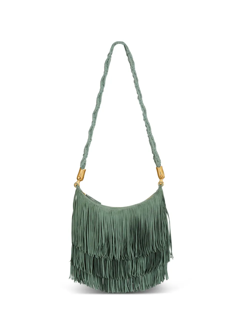 Balmain Ébène fringed suede bag