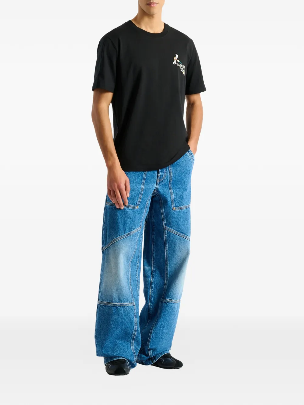 Balmain Insect T-shirt In Black
