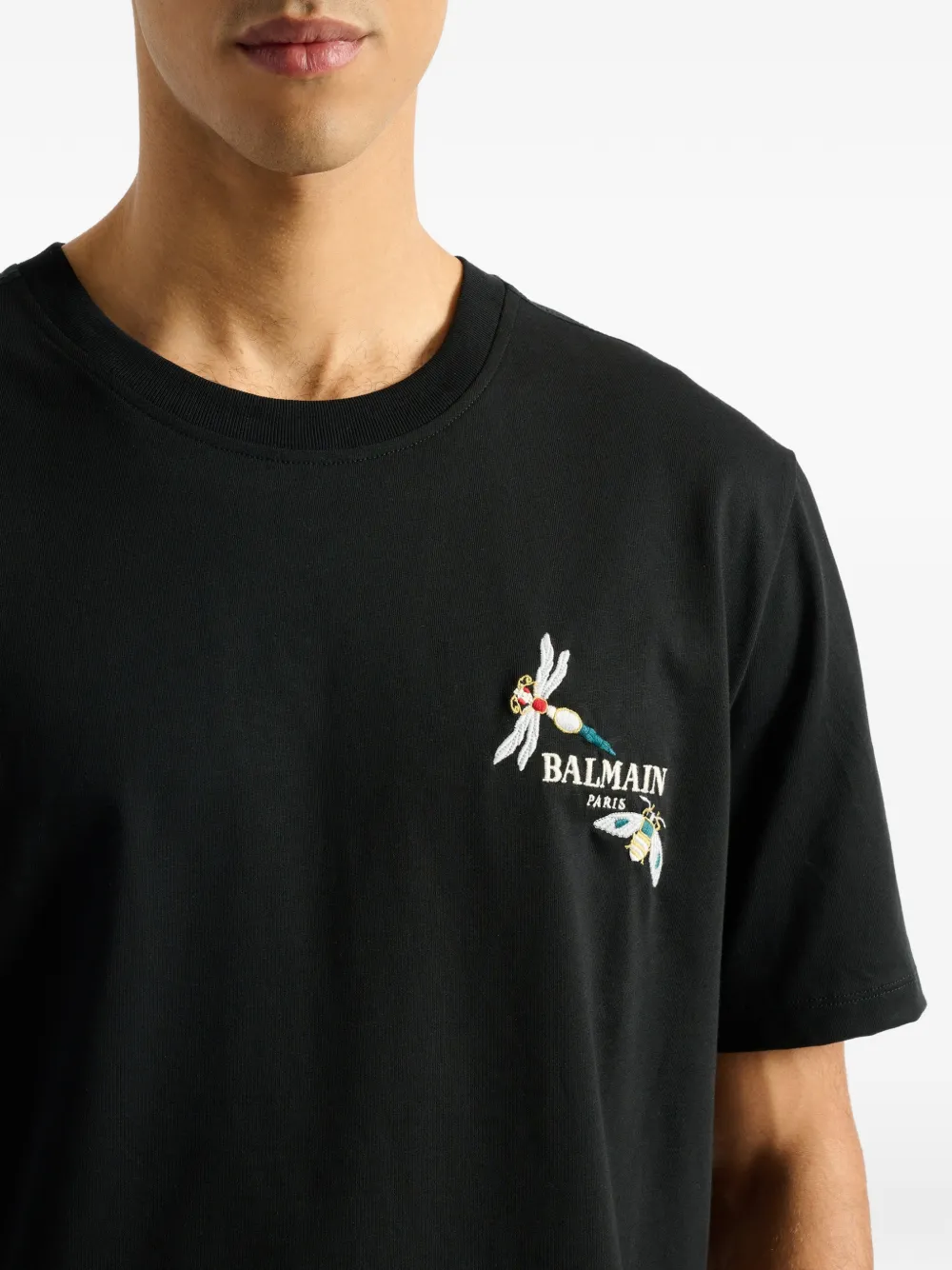 Balmain Insect T-shirt In Black