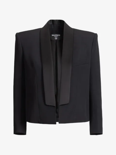 Balmain cropped grain de poudre jacket