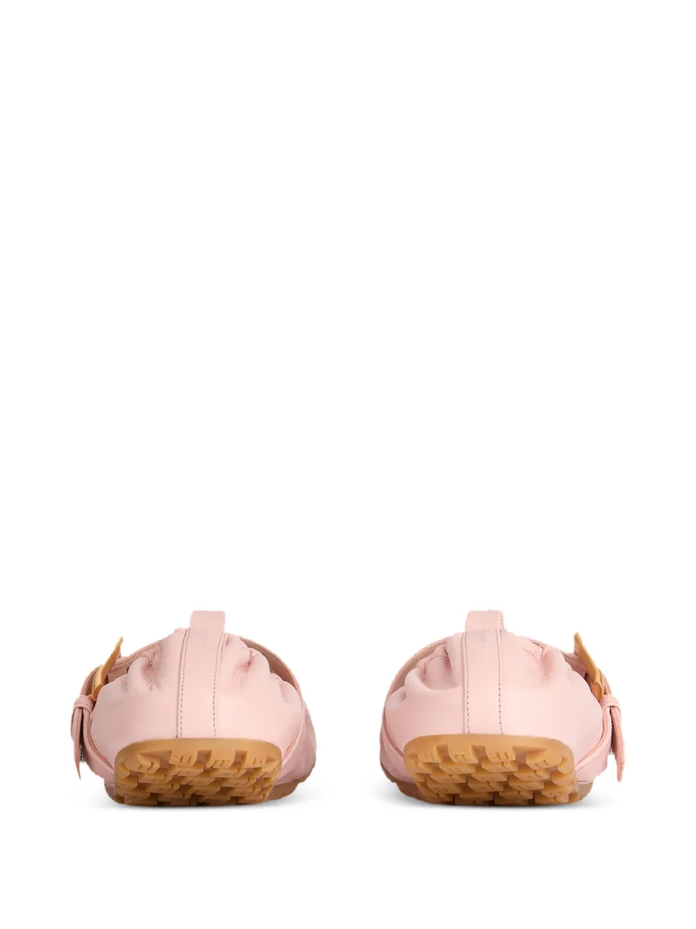 Balmain Anthem leren ballerina's Roze