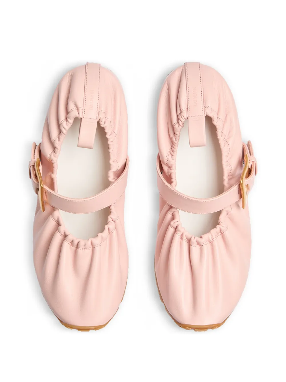 Balmain Anthem leren ballerina's Roze
