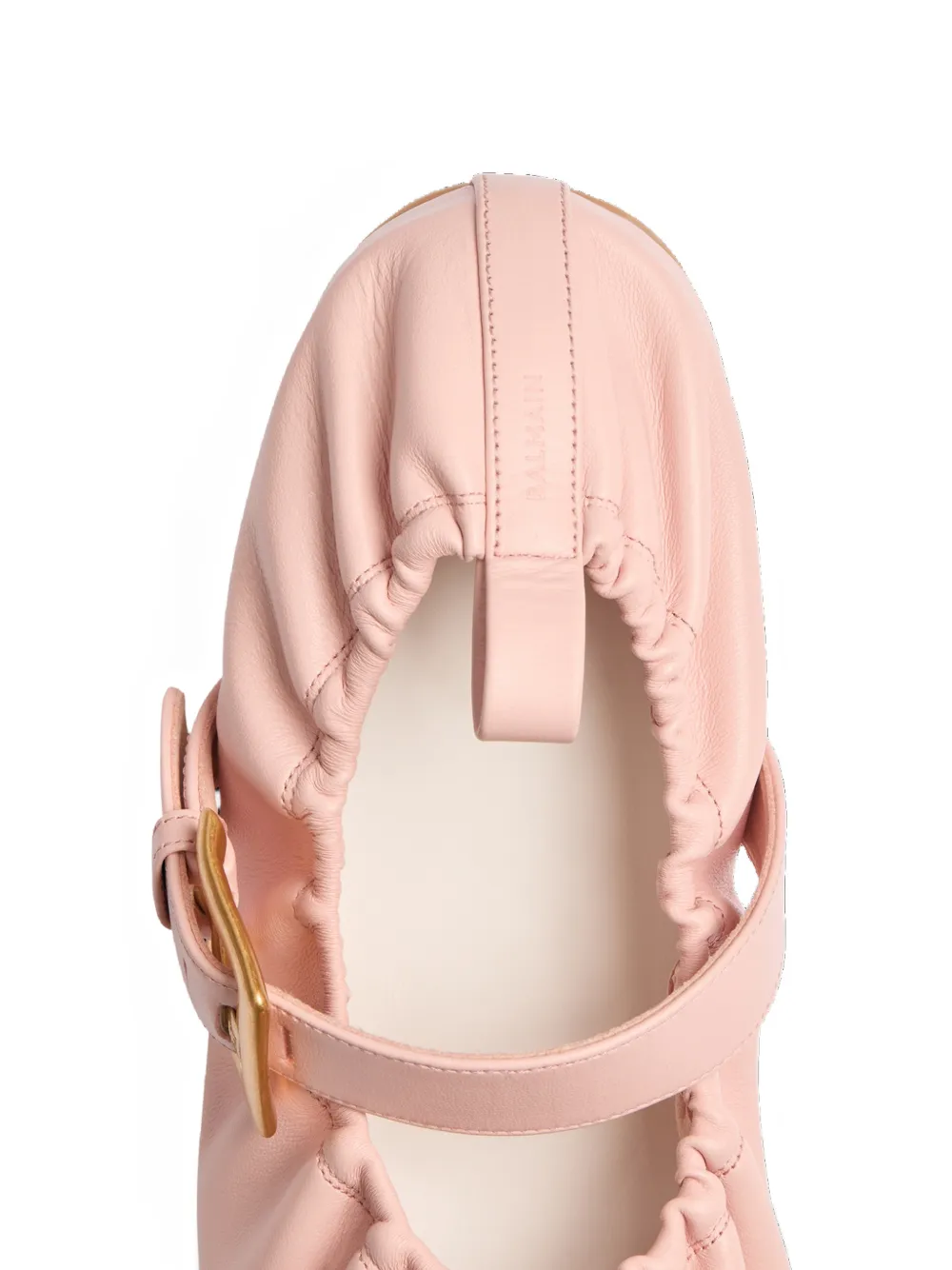 Balmain Anthem leren ballerina's Roze