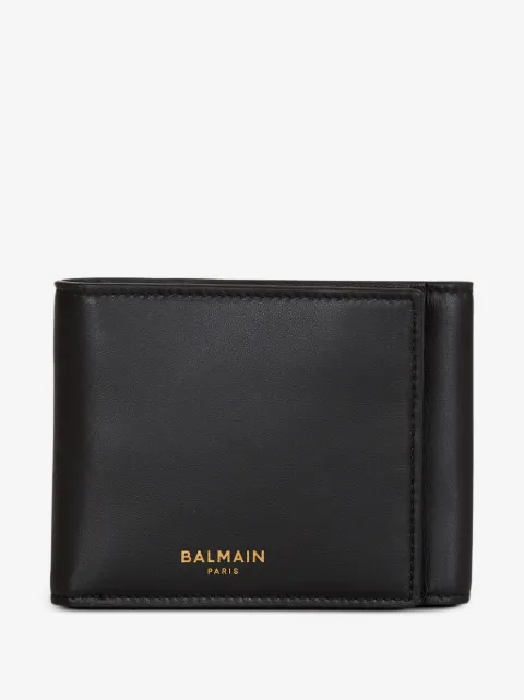 Balmain smooth-leather tri-fold wallet