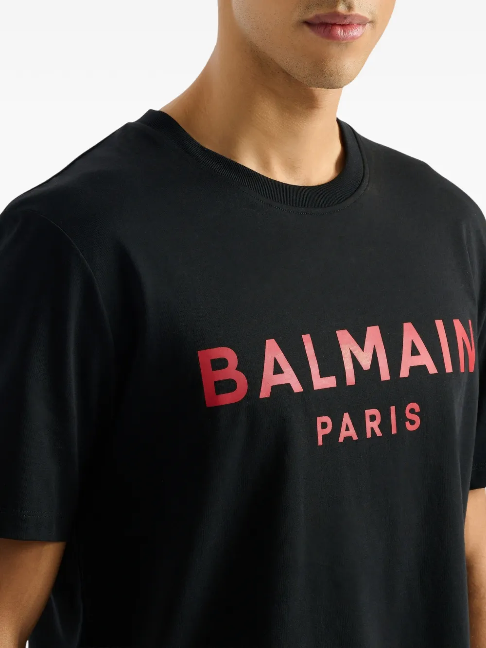 Balmain T-shirt met Paris-print Zwart
