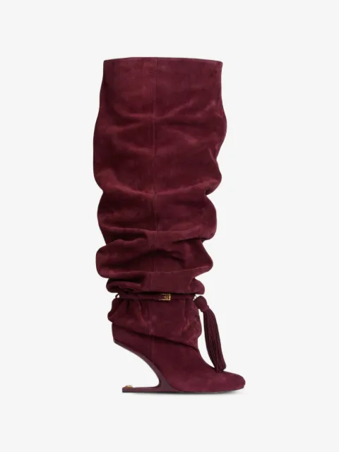 Balmain botas altas de gamuza con borla