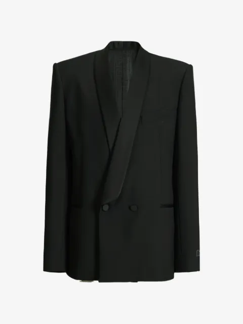 Balmain 2-button jacket in wool and satin