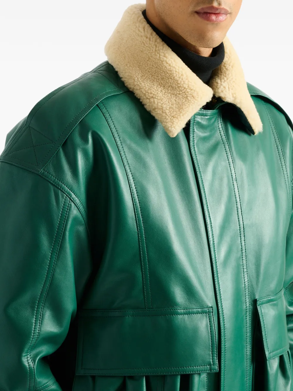 Balmain Lammy bomberjack Groen