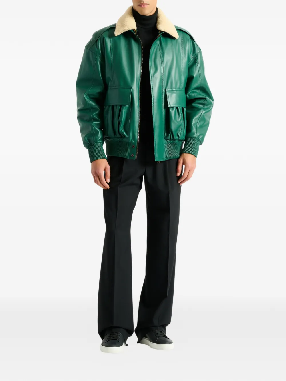 Balmain Lammy bomberjack Groen