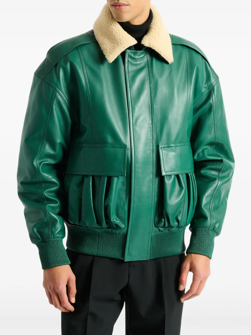 Balmain Lammy bomberjack Groen
