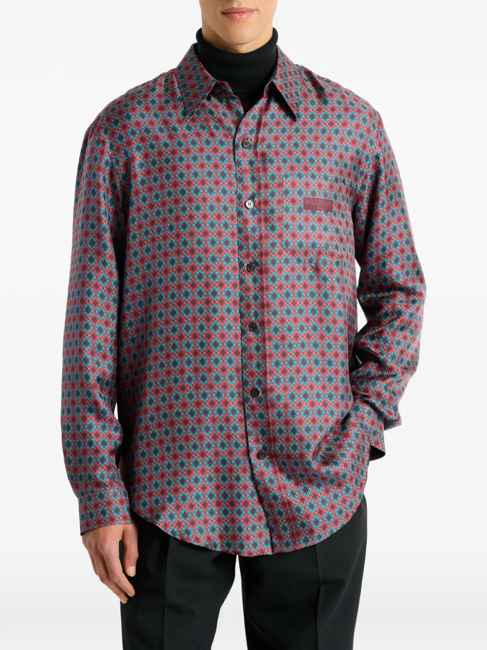 Balmain Overhemd met print Roze