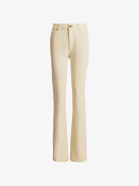 Balmain high-waisted faded denim jeans