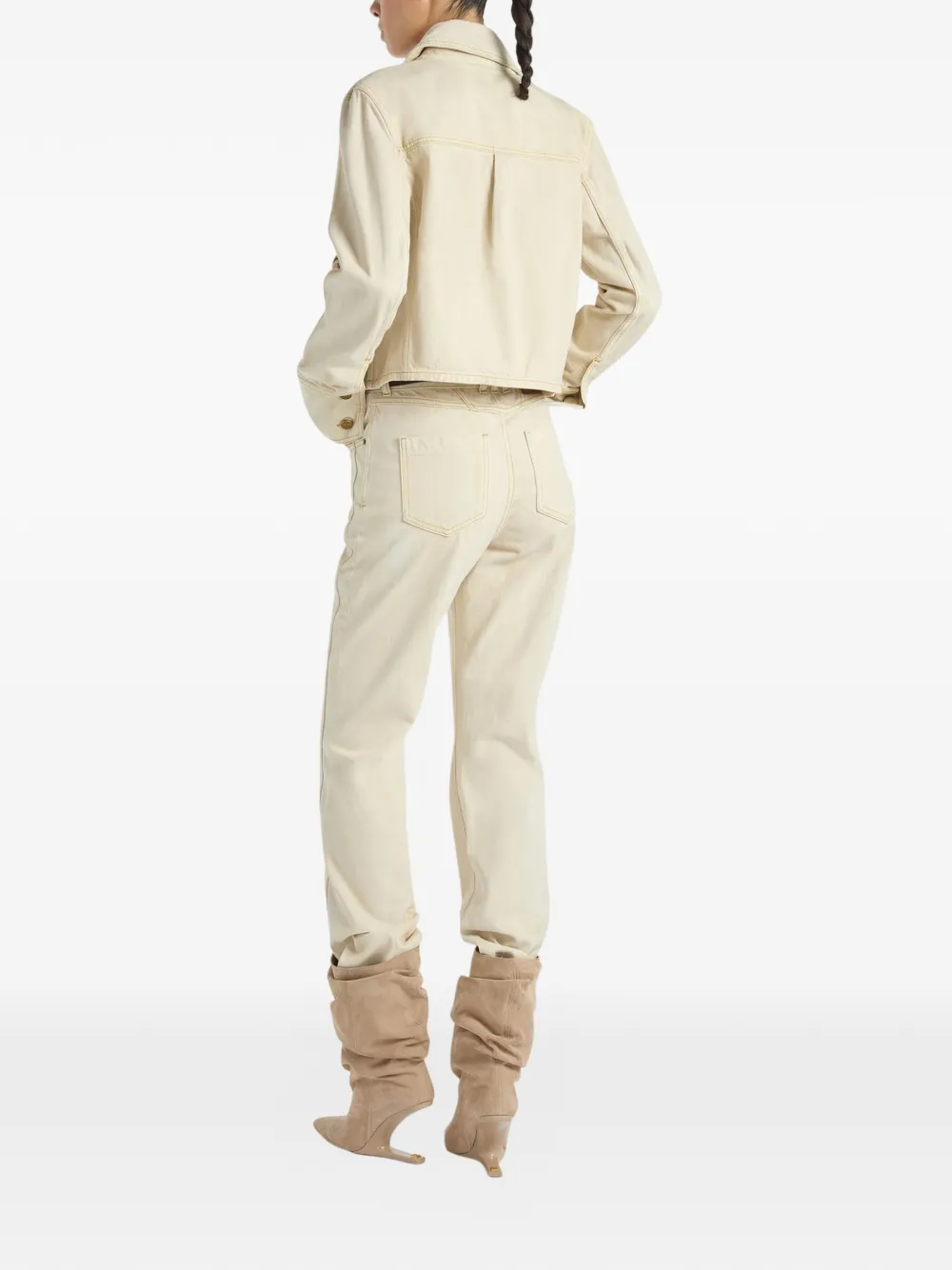 Balmain High waist jeans met vervaagd effect Beige