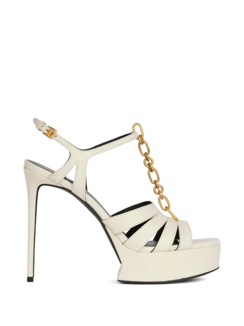 Balmain Sync platform sandals in smooth leather