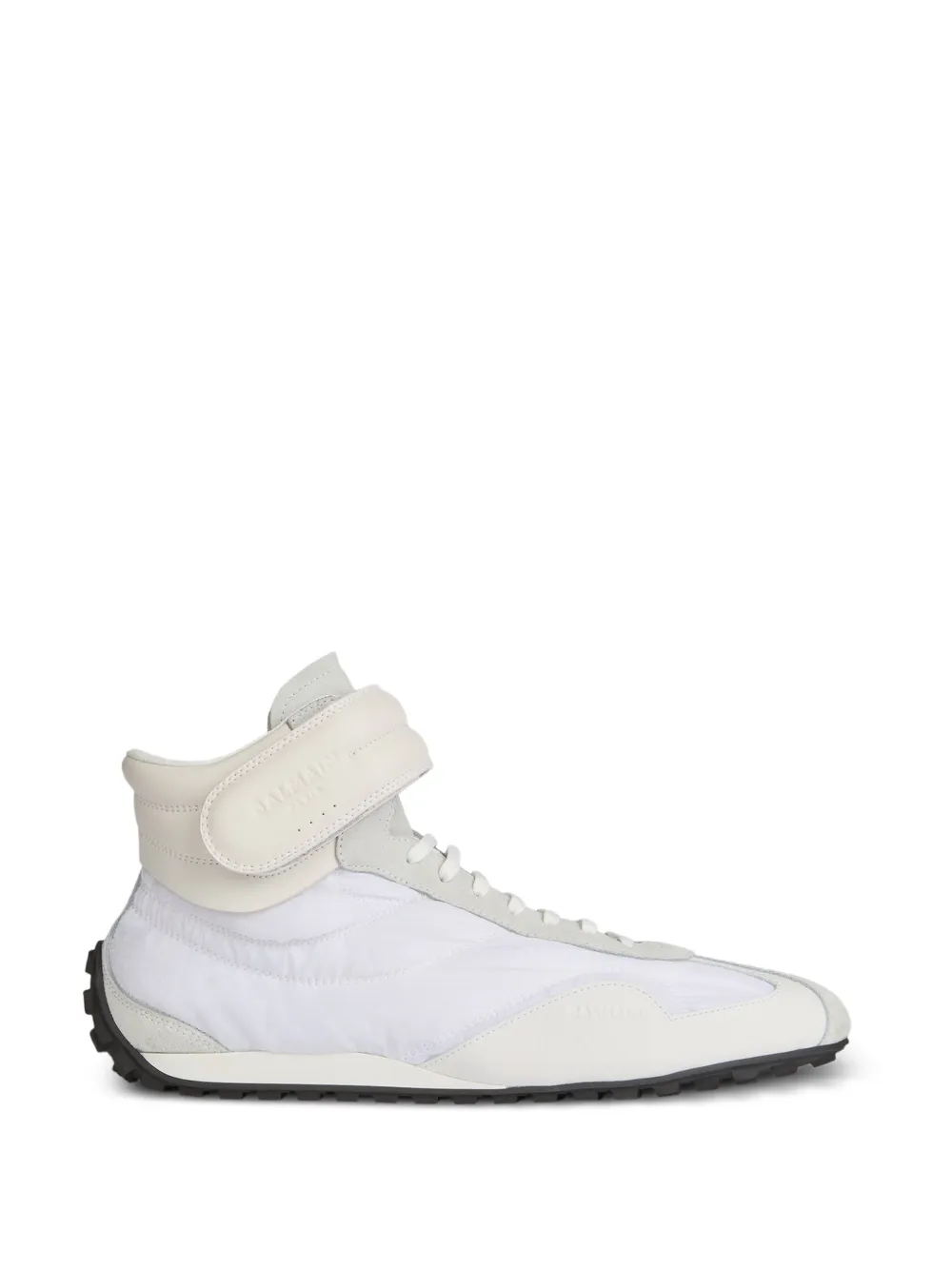 Balmain Sneakers Racing in nylon e pelle - Bianco