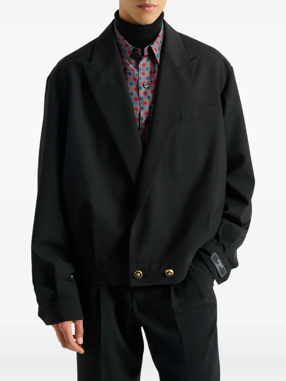 Balmain Wollen blazer met 2 knopen Zwart