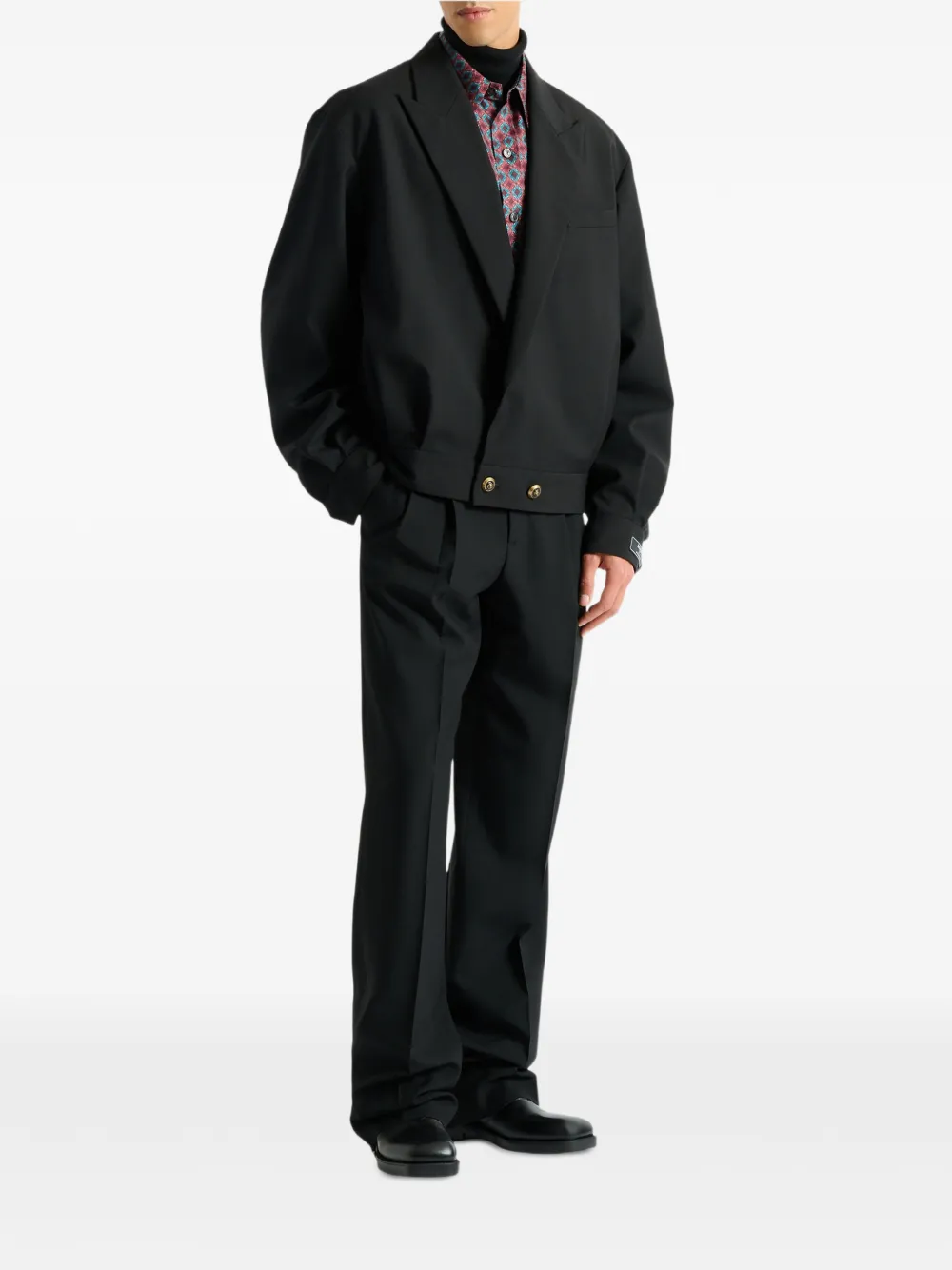 Balmain Wollen blazer met 2 knopen Zwart