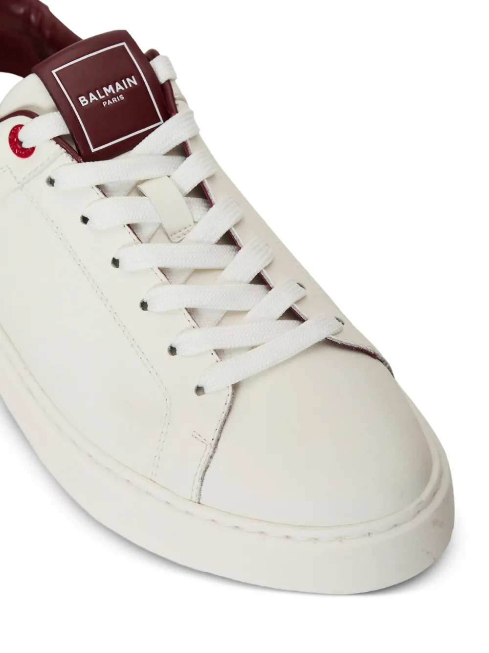 Balmain B-Court gladde leren sneakers Wit