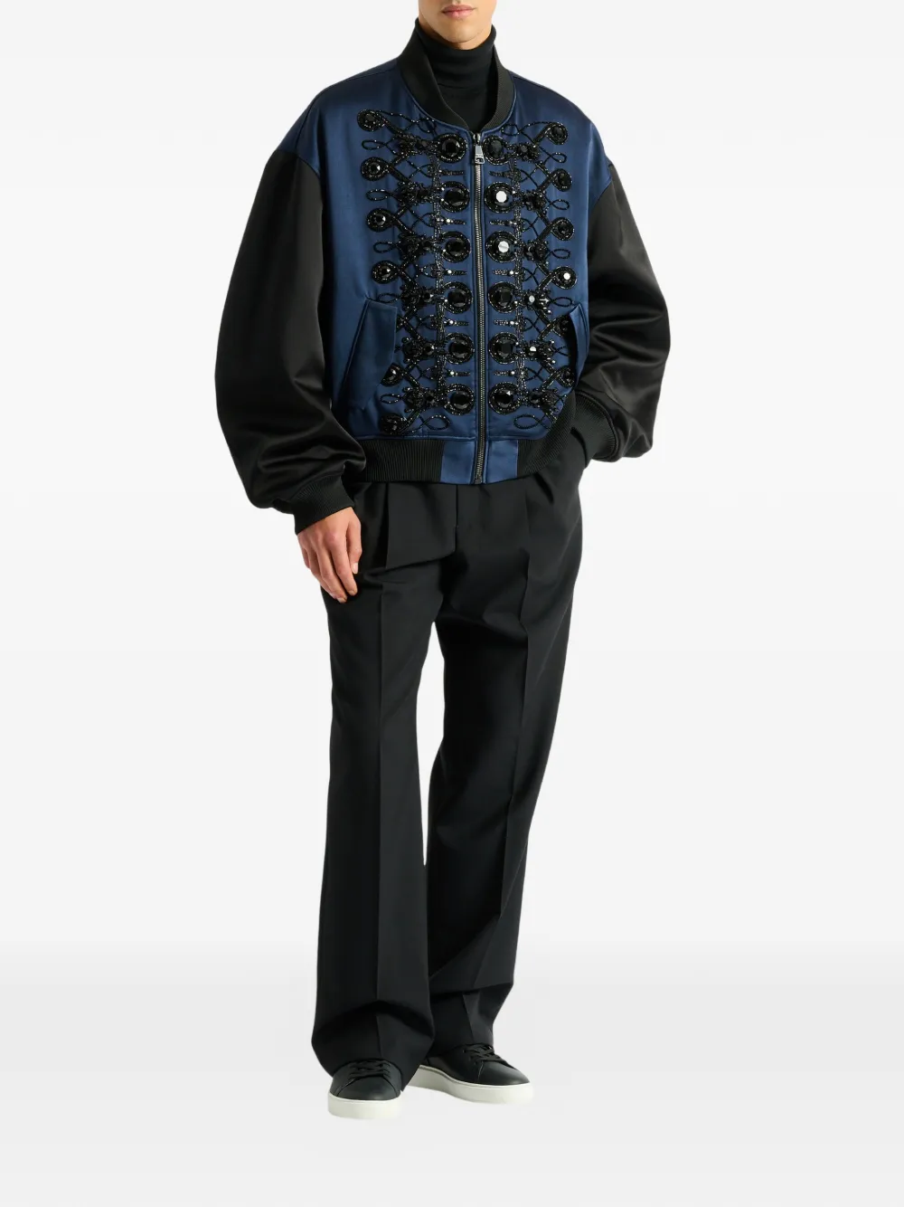 Balmain Satijnen bomberjack Blauw