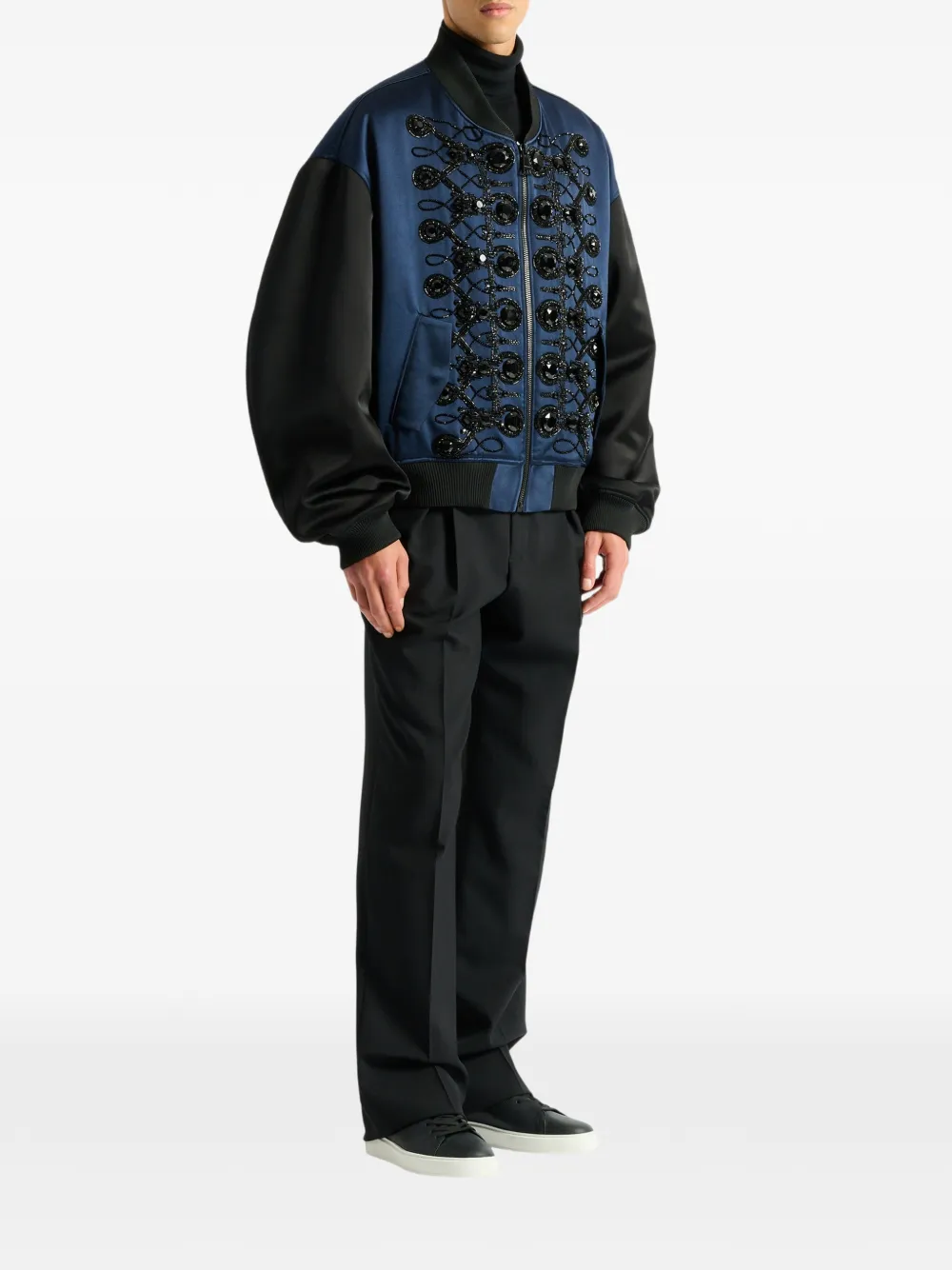 Balmain Satijnen bomberjack Blauw
