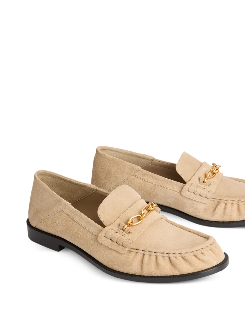 Balmain Sync suède leren loafers Beige