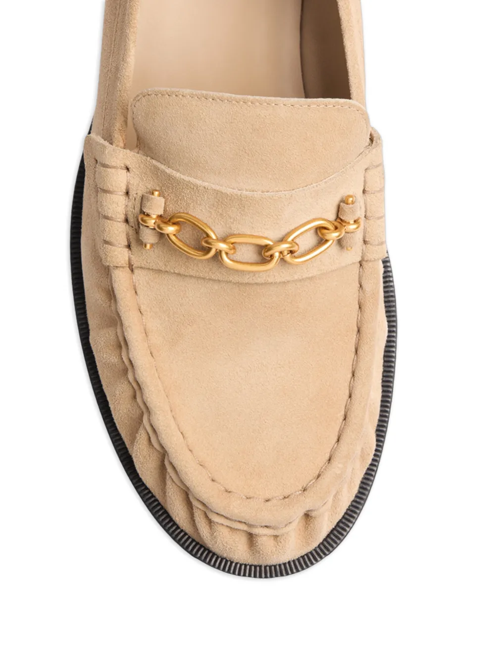 Balmain Sync suède leren loafers Beige