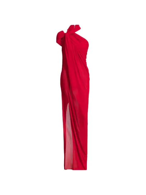 Balmain long draped jersey dress